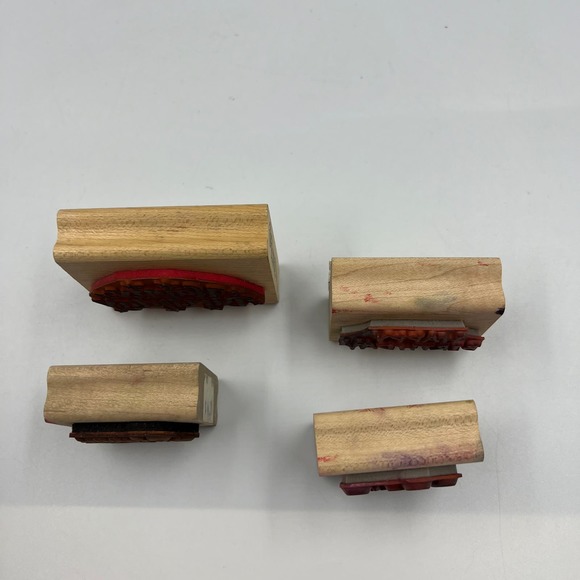 Vintage Rubber Stamp Lot 4 Happy Birthday Design Rubber Stampede Junk Journaling - Picture 4 of 6